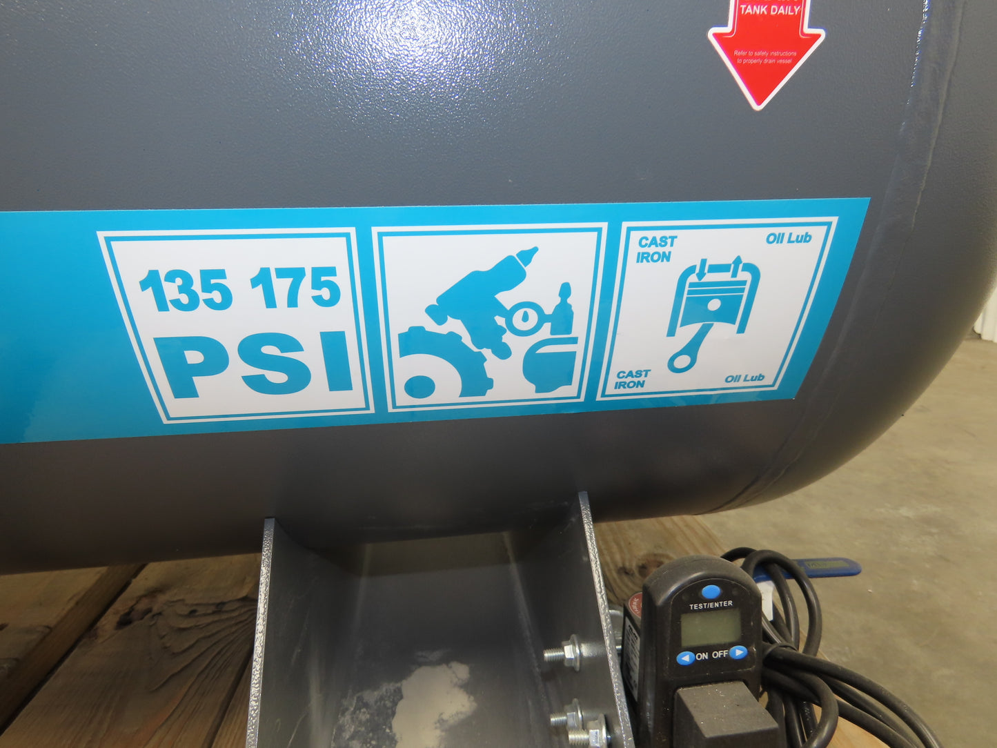 Atlas Copco CR15 Reciprocating Duplex Air Compressor 51CFM 15HP 460V 3Ph 120 Gal