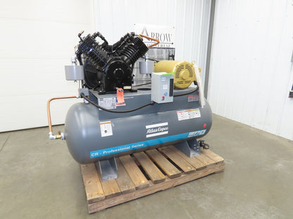 Atlas Copco CR15 Reciprocating Duplex Air Compressor 51CFM 15HP 460V 3Ph 120 Gal