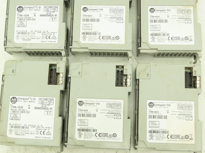 Allen Bradley 1769-IQ16 DC I/O Modules 16-Point 24VDC Ser A Mixed Lot of 6 READ