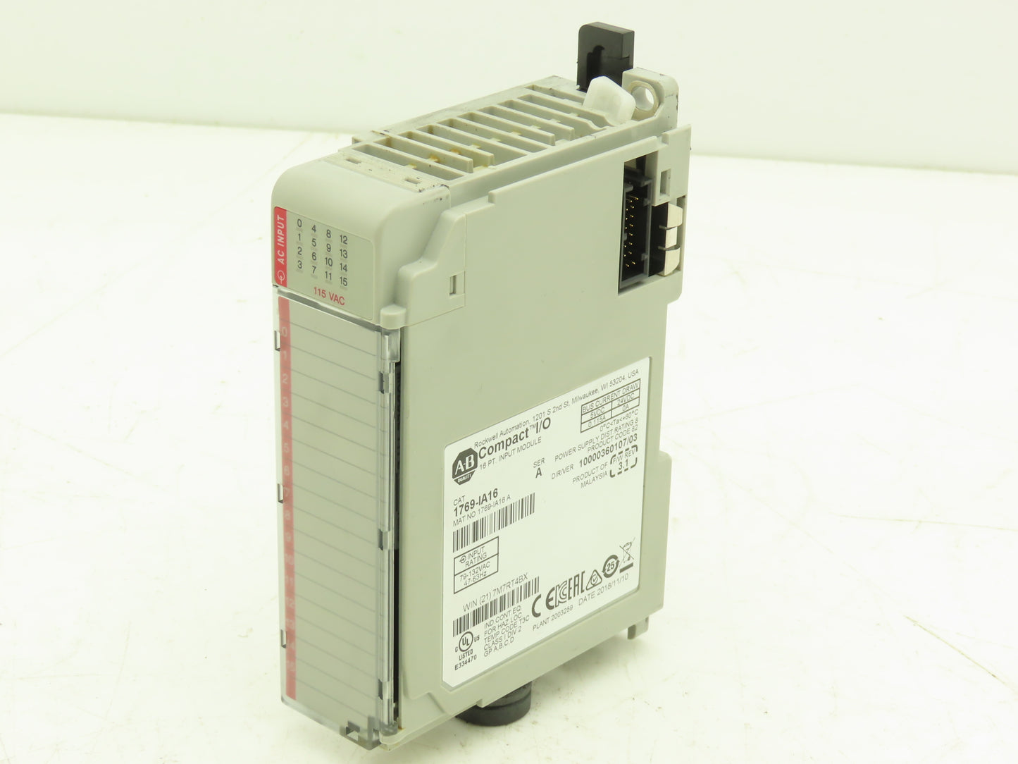 Allen Bradley 1769-IA16 Compact Logix I/O Input Module 16Pt Ser A FW 3.1