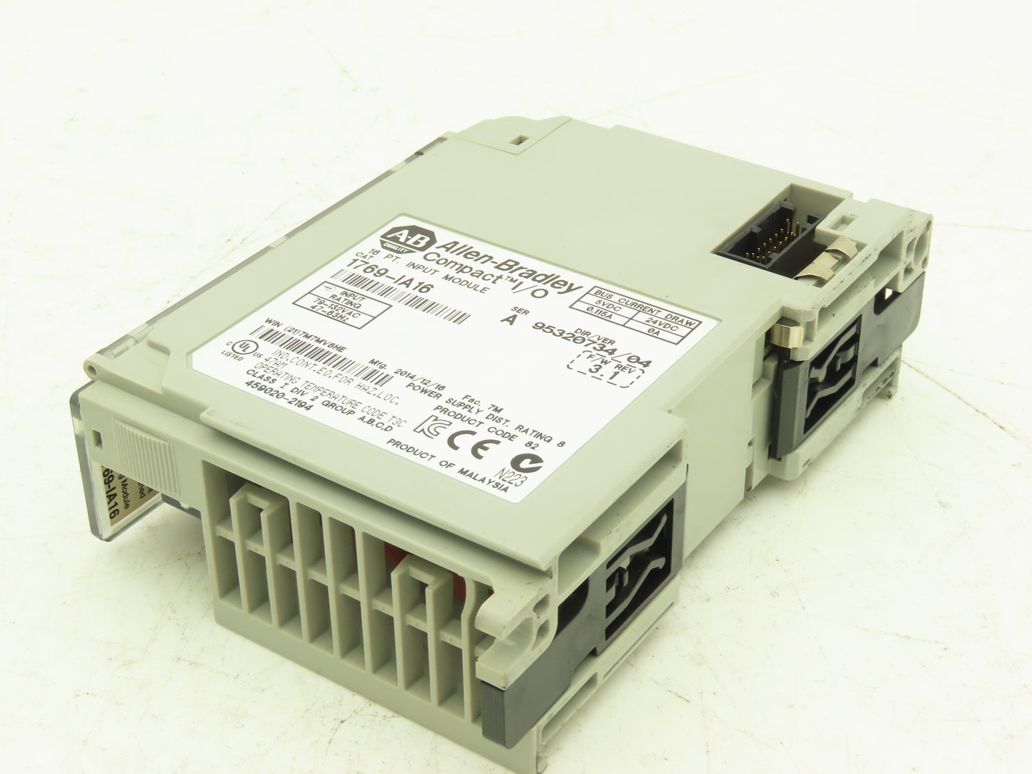Allen Bradley 1769-IA16 Compact Logix I/O Input Module 16Pt Ser A FW 3.1