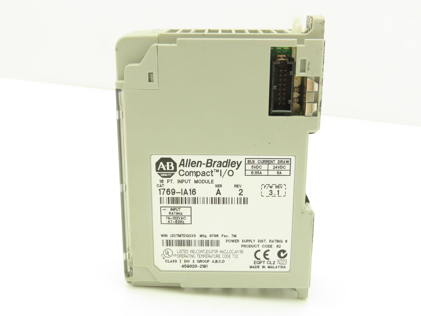 Allen Bradley 1769-IA16 Compact Logix I/O Input Module 16Pt Ser A Rev 2