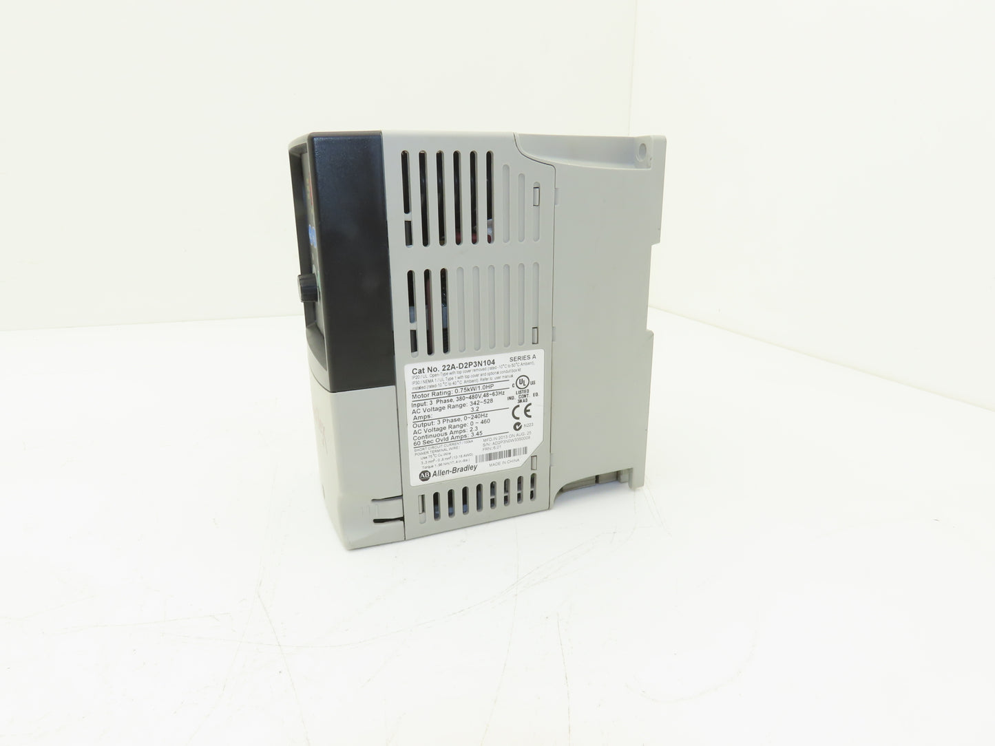 Allen Bradley 22A-D2P3N104 PowerFlex 4 AC Drive 1 Hp 460V 3PH VFD Variable Speed