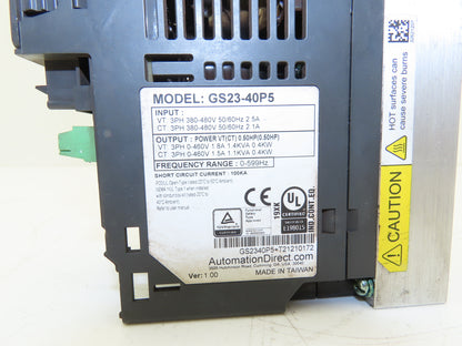 Automation Direct AC Drive 0.5Hp 460V 3PH VFD Variable Speed