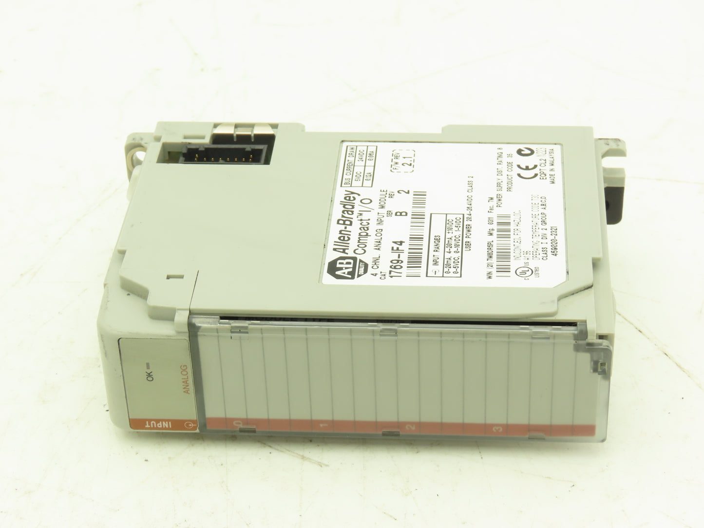 Allen Bradley 1769-IF4 Compact I/O Analog Input Module 24VDC Ser B Rev 2 FW 2.1