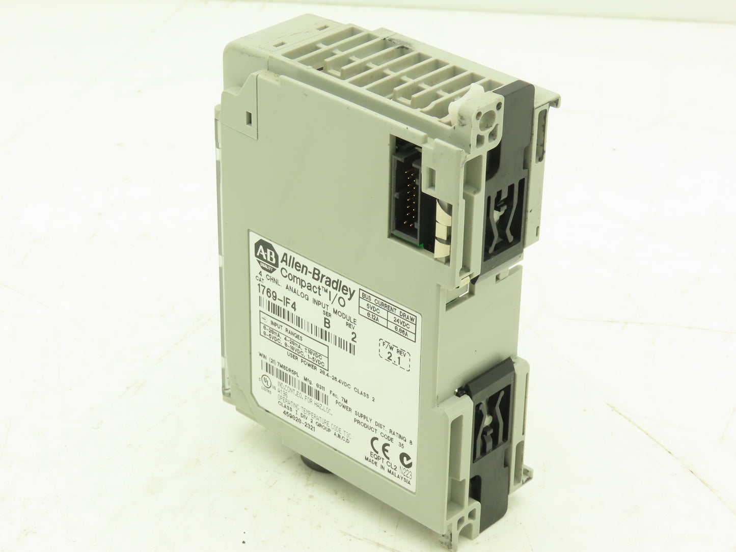 Allen Bradley 1769-IF4 Compact I/O Analog Input Module 24VDC Ser B Rev 2 FW 2.1
