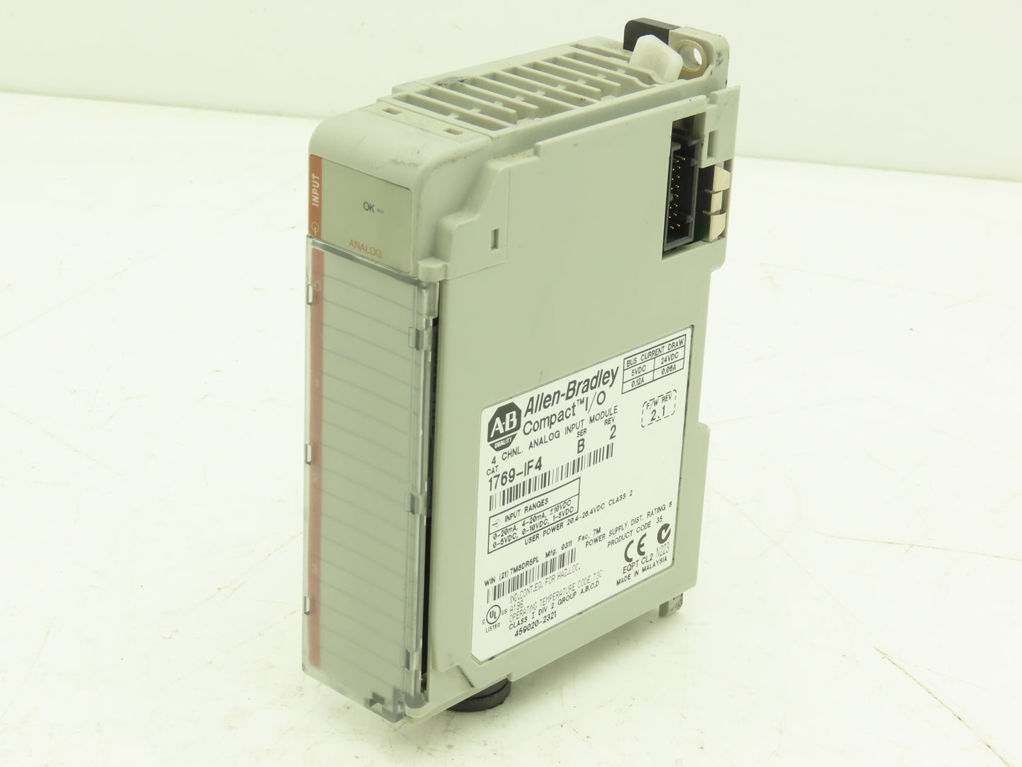 Allen Bradley 1769-IF4 Compact I/O Analog Input Module 24VDC Ser B Rev 2 FW 2.1