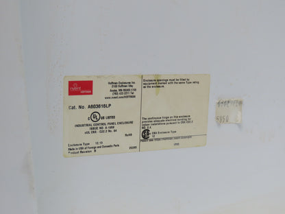 Hoffman A603616LP Electrical Enclosure Control Panel 60x36x16" NEMA 12 JIC