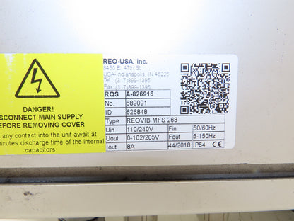 REO USA REOVIB MFS 268 Vibratory Conveyor Frequency Converter 110/240V 50/60Hz