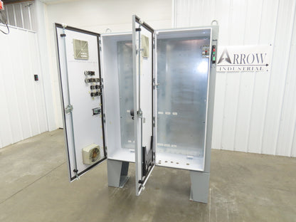Hoffman Electrical Enclosure Control Panel 60x49x12" JIC 30A Breaker A60X4912