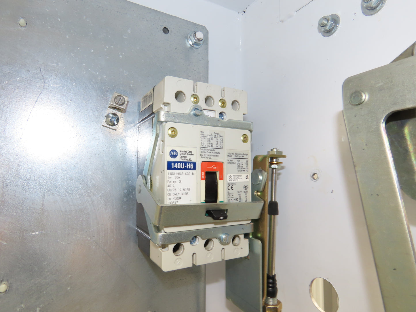 Hoffman Electrical Enclosure Control Panel 60x49x12" JIC 30A Breaker A60X4912
