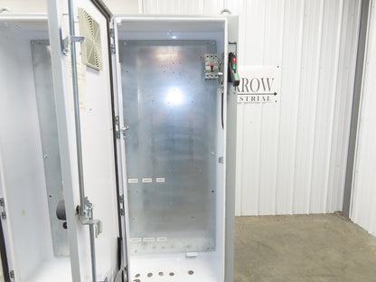 Hoffman Electrical Enclosure Control Panel 60x49x12" JIC 30A Breaker A60X4912