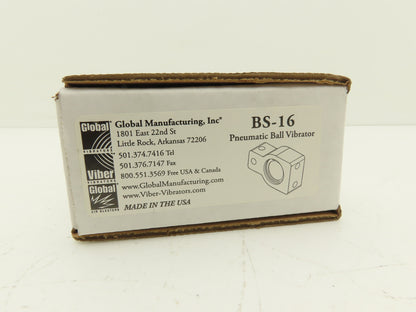 Global BS-16 Pneumatic Industrial Ball Vibrator Bin Shaker 10cfm 80psi 14800 RPM