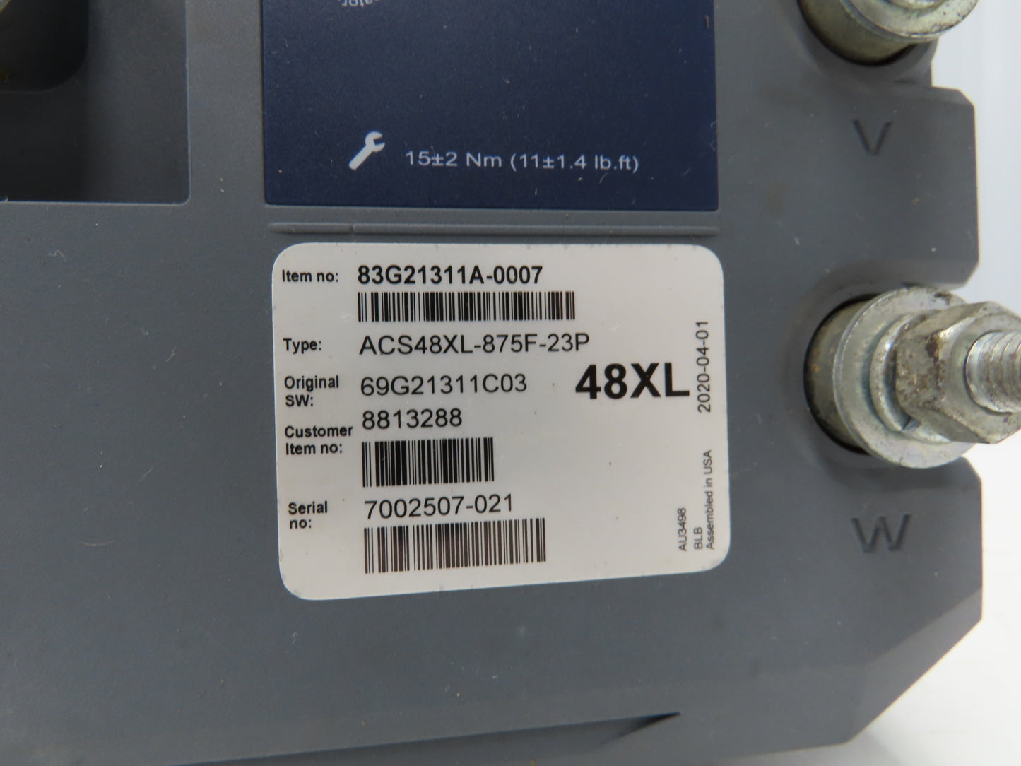 Danaher ACS48XL-875F-23P AC SuperDrive Forklift Motor Controller 48V Off E80XN