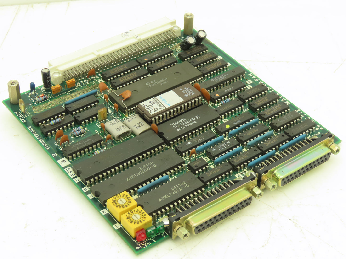 Mitsubishi Mazak BN624A799G51A PCB Slot Rack Printed Circuit Board Card MC712B
