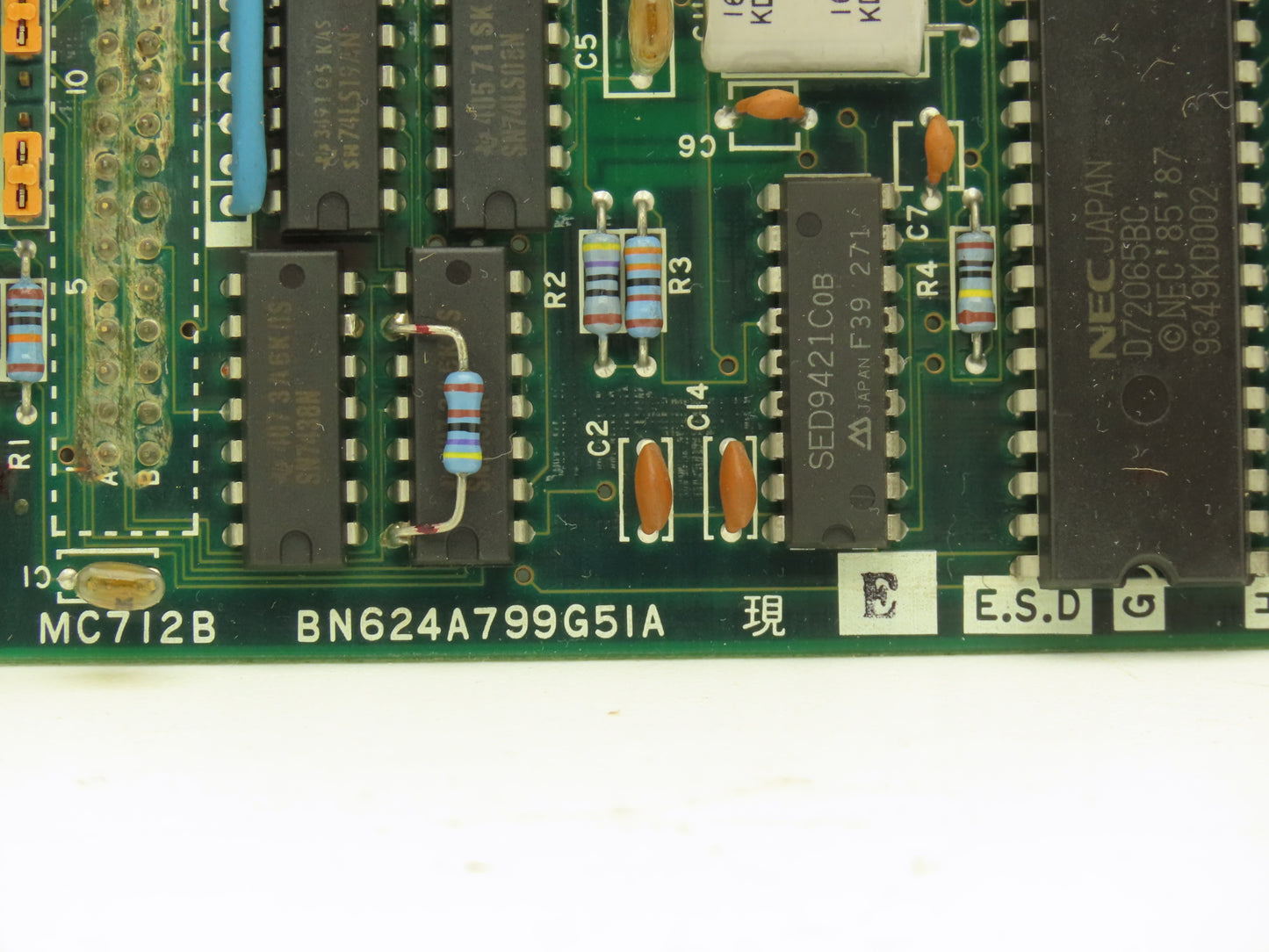 Mitsubishi Mazak BN624A799G51A PCB Slot Rack Printed Circuit Board Card MC712B