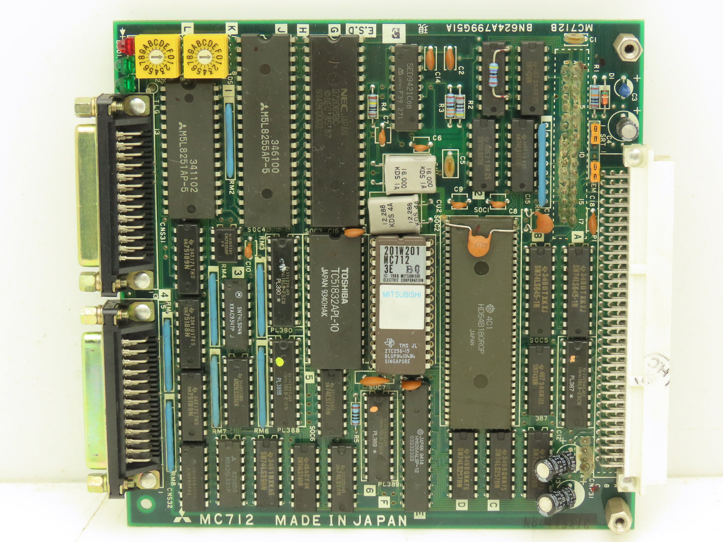 Mitsubishi Mazak BN624A799G51A PCB Slot Rack Printed Circuit Board Card MC712B