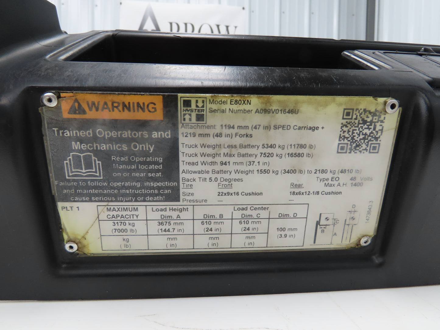 Danaher ACS48L-700F-23P AC SuperDrive Forklift Motor Controller 48V Off E80XN