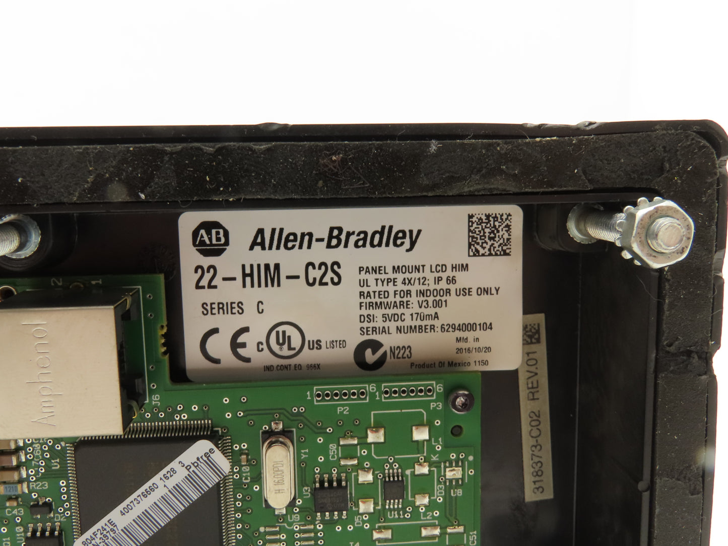 Allen Bradley 22-HIM-C2S Panel Mount LCD HIM Drive Keypad Control
