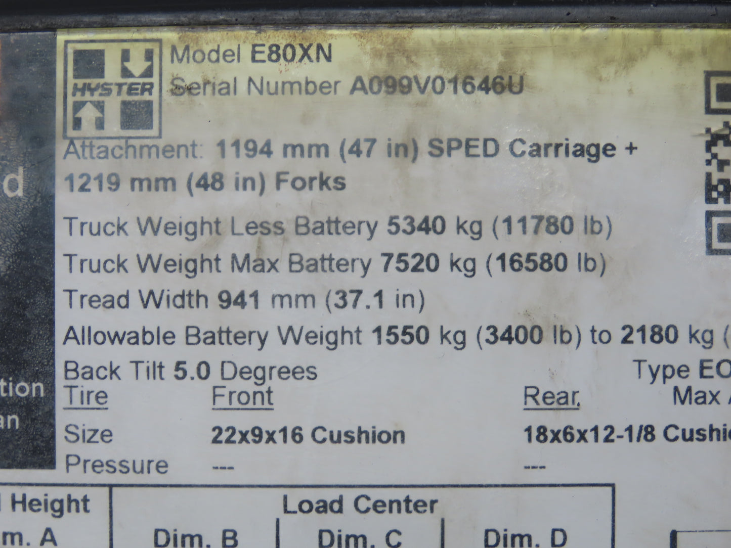 Speedshield M-VAMA-G63-40 Velocity Asset Manager Module Off Hyster E80XN