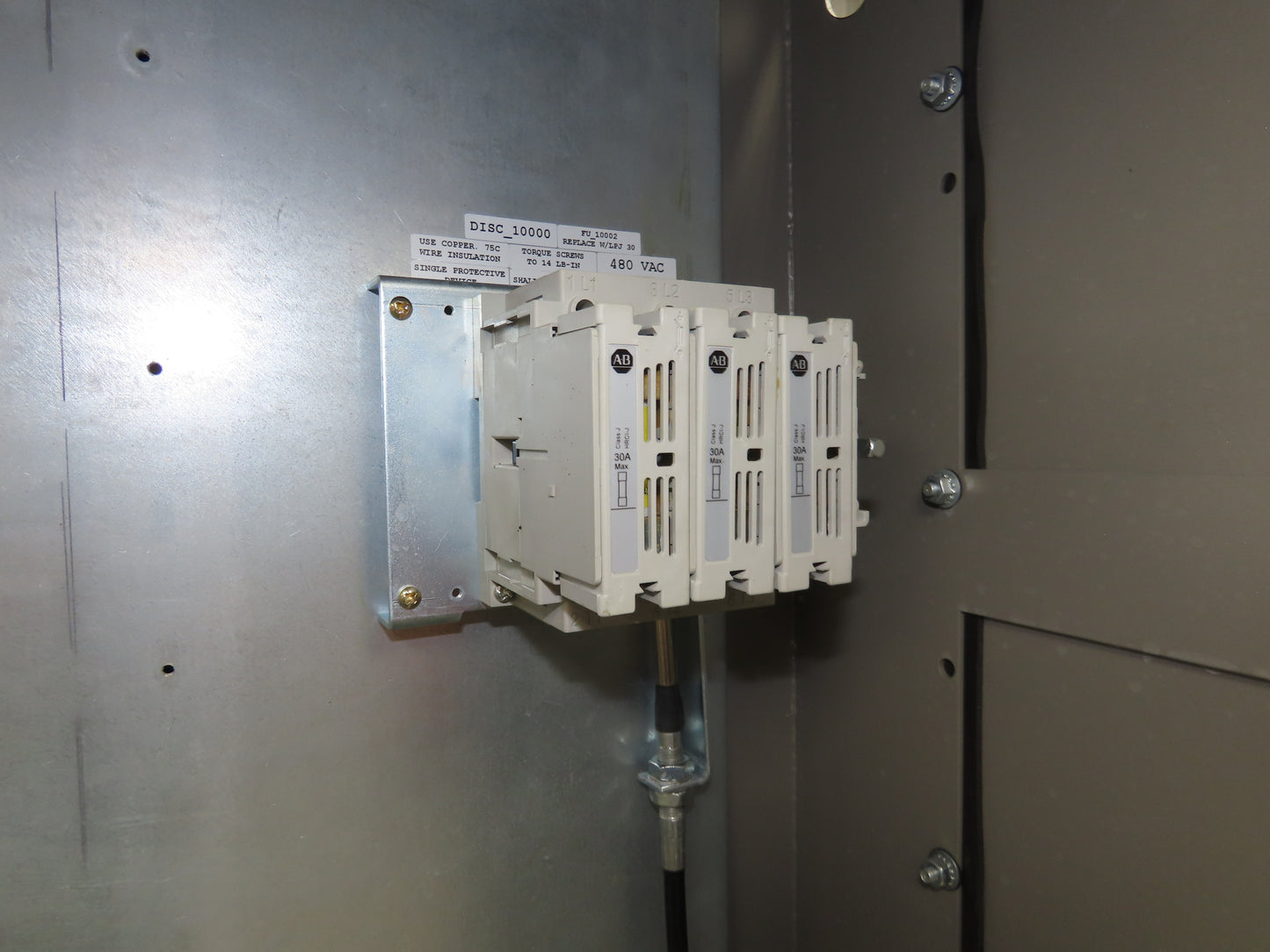 Hoffman Electrical Enclosure Control Panel 72x73x18" JIC 30A Disconnect A72X6118