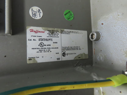 Hoffman Electrical Enclosure Control Panel 72x73x18" JIC 30A Disconnect A72X6118