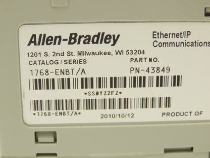 Allen Bradley 1768-ENBT Ethernet IP Communication Interface Module Ser A Rev 2.3