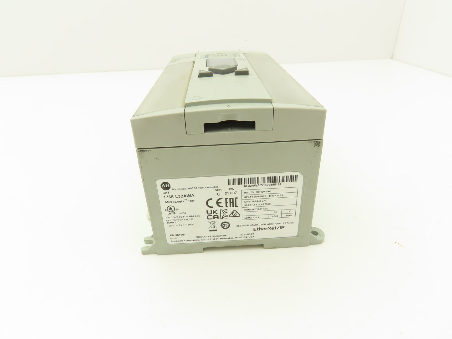 Allen Bradley 1766-L32AWA MicroLogix 1400 Controller Module 32Pt Series C. FW 21