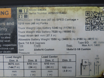 White OSPM 100 LS Forklift Power Steering Unit Hydraulic Motor Off Hyster E80XN