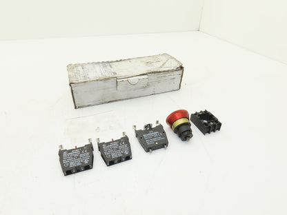 Schmersal EDRR40RT/2X303/GB E-Stop Pushbutton Kit Mushroomhead 38.5mm 103008214