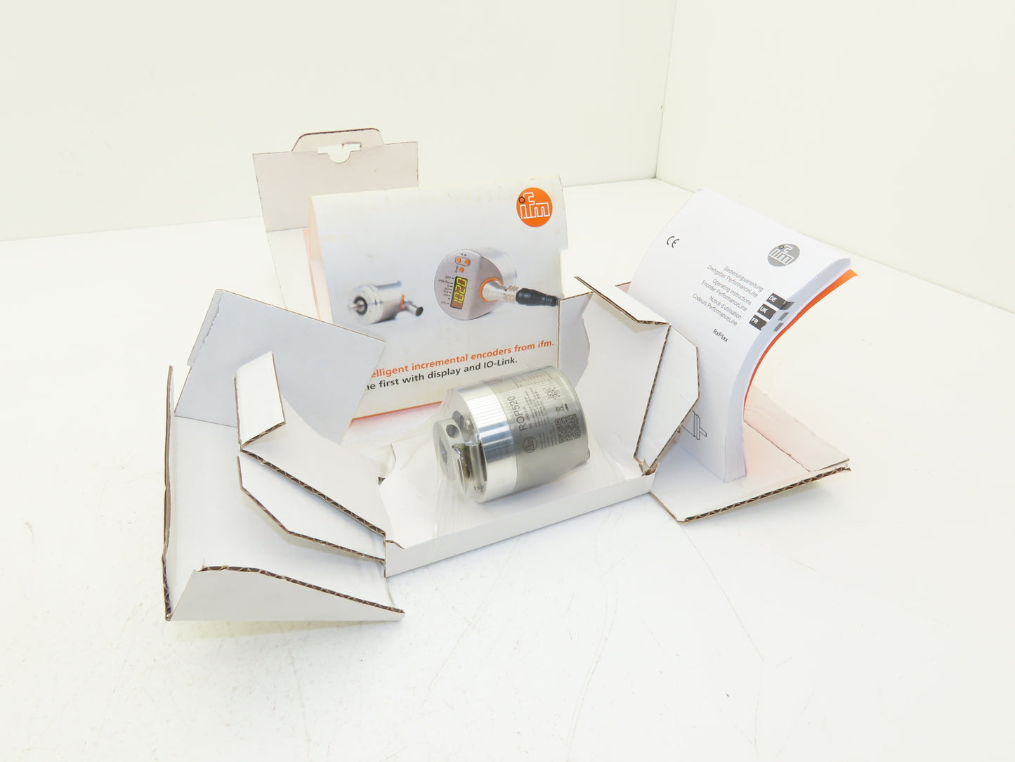 IFM ROP520 Incremental Rotary Encoder w/Display IO-Link 1.1 Hollow Shaft