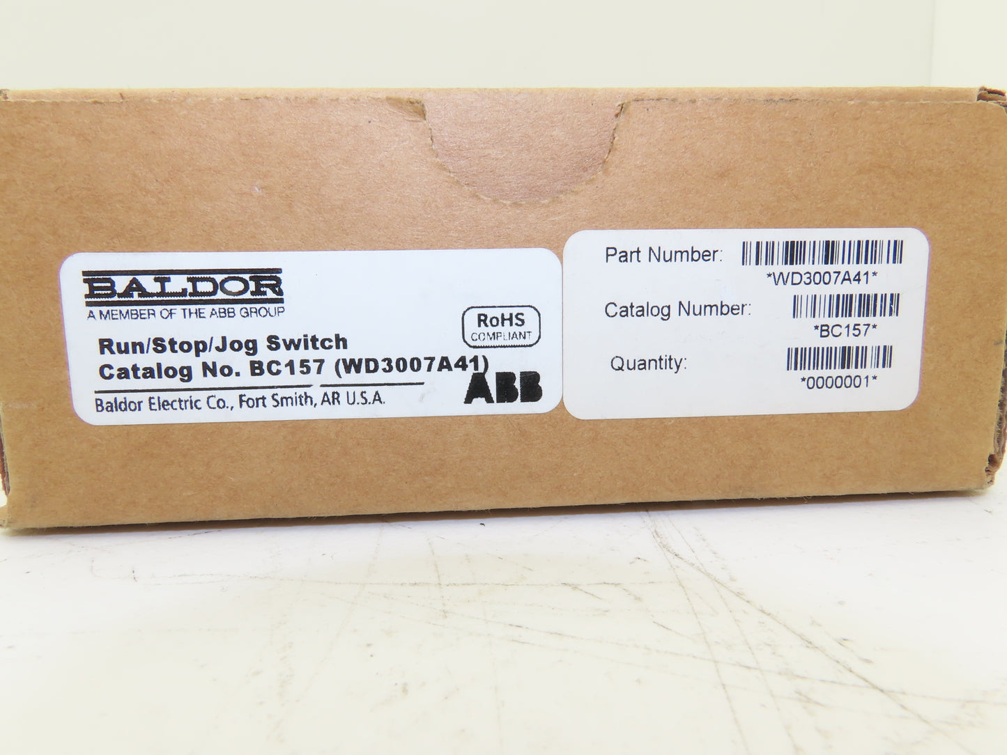Baldor BC157 Run/Jog Switch Kit for DC Motor Speed Control BC154 BC160 BC354