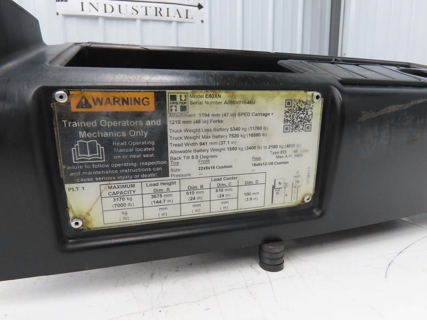 Hyster E80XN Forklift Dash Plastic Shroud Cover With Cupholders