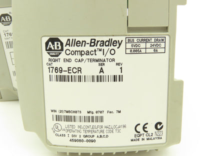 Allen Bradley 1769-PA2 Compact I/O Power Supply Series A W/Terminator End Cap