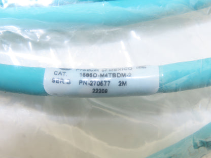 Allen Bradley 1585D-M4TBDM-2 Ethernet Media Patchcord M12 Male 2M Ser B Lot of 4