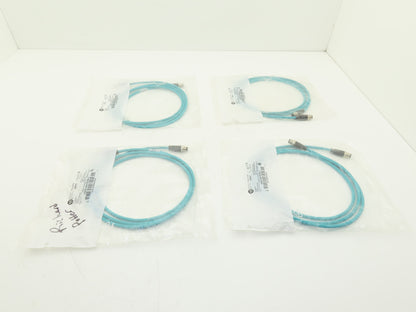 Allen Bradley 1585D-M4TBDM-2 Ethernet Media Patchcord M12 Male 2M Ser B Lot of 4