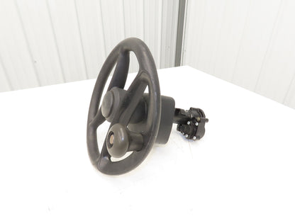 Hyster 8808585 Forklift Steering Wheel & Bracket Assembly Removed From E80XN