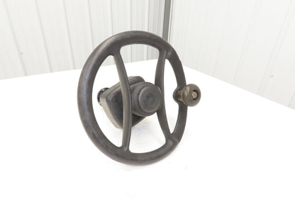 Hyster 8808585 Forklift Steering Wheel & Bracket Assembly Removed From E80XN