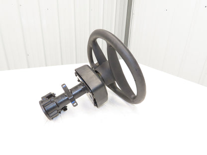 Hyster 8808585 Forklift Steering Wheel & Bracket Assembly Removed From E80XN