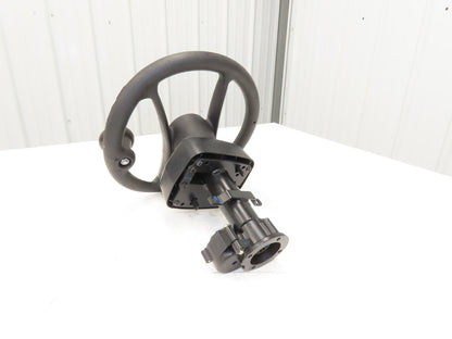 Hyster 8808585 Forklift Steering Wheel & Bracket Assembly Removed From E80XN
