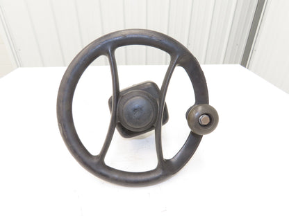 Hyster 8808585 Forklift Steering Wheel & Bracket Assembly Removed From E80XN