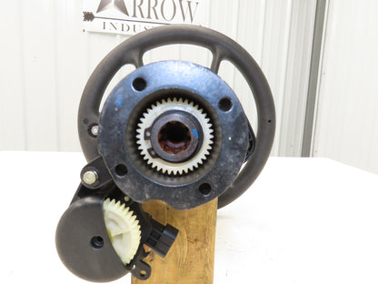 Hyster 8808585 Forklift Steering Wheel & Bracket Assembly Removed From E80XN