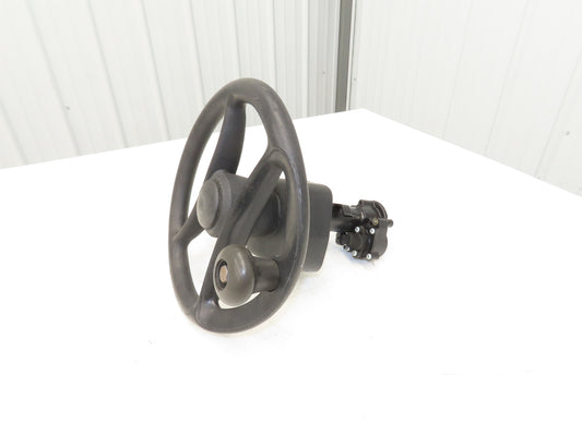 Hyster 8808585 Forklift Steering Wheel & Bracket Assembly Removed From E80XN