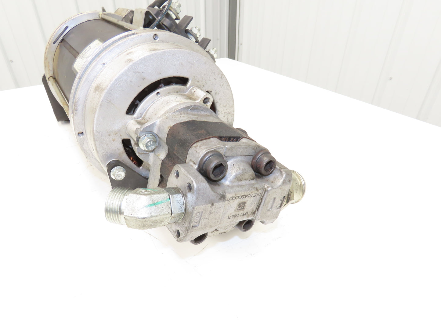 Hyster 8813389 Forklift Hydraulic Motor 48V & Pump 8811653 Removed From E80XN