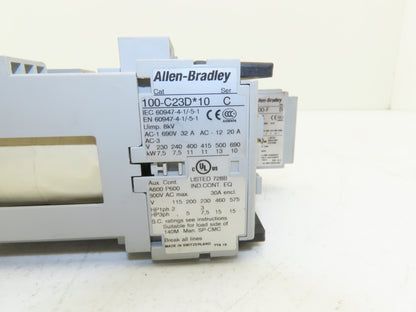 Allen Bradley 104-C23DJ22 Reversing Starter Contactor 24VDC Coil 100-C23D-10