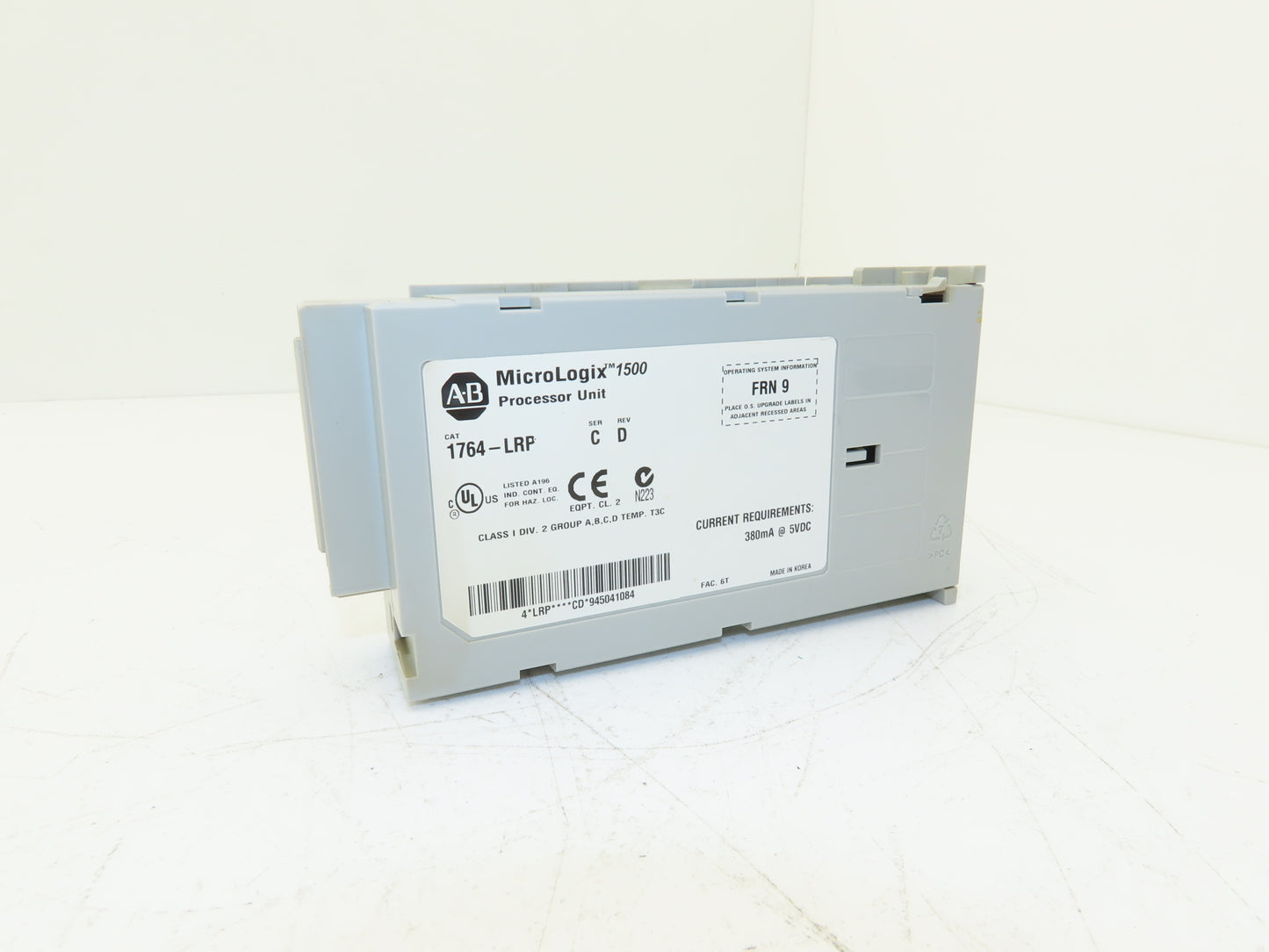 Allen Bradley 1764-LRP MicroLogix 1500 Processor Unit Ser C Rev D FRN 9