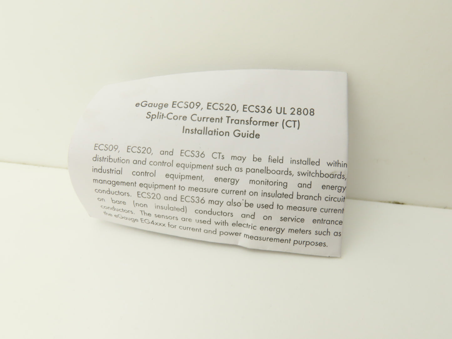 EGauge Systems ECS20-200 Current Transformer Split-Core CT 20mm 200A 600VAC