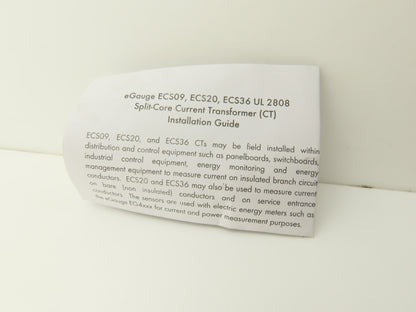 EGauge Systems ECS20-200 Current Transformer Split-Core CT 20mm 200A 600VAC