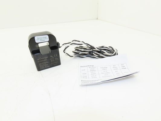 EGauge Systems ECS20-200 Current Transformer Split-Core CT 20mm 200A 600VAC