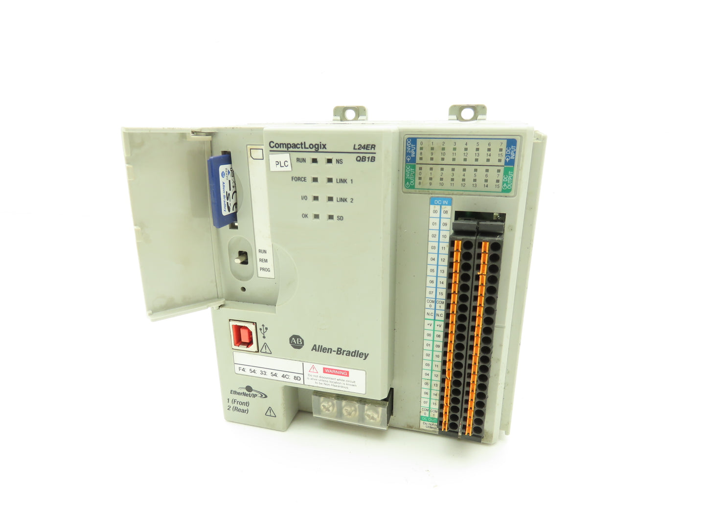 Allen Bradley 1769-L24ER-QB1B CompactLogix 750KB I/O Controller Ser A Ethernet